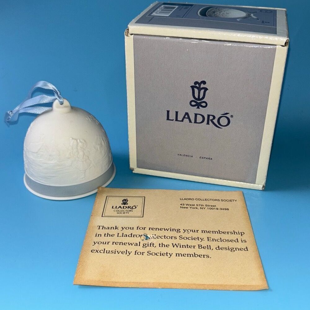 Lladro Collectors Society Porcelain 17616 Winter Bell 1994 With Original Box